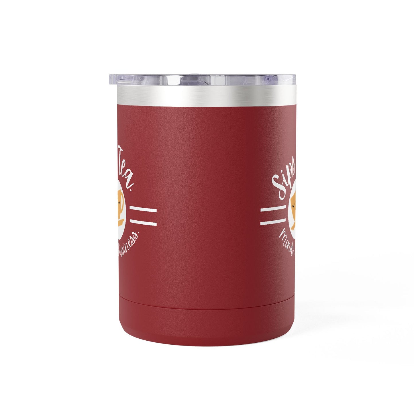 Coffee Lover's Tumbler with Sips Tea Design, Insulated Mug for Home, Travel, Gift for Coffee & Tea Lovers, Birthday, Office, Everyday Use