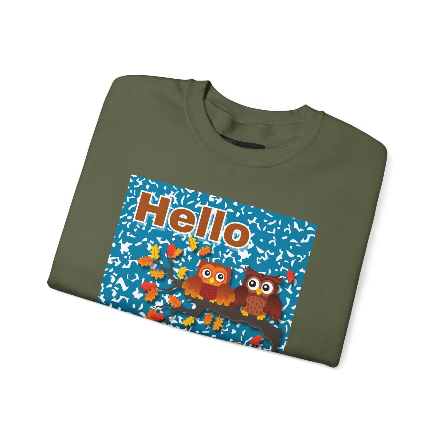 Autumn Owl Crewneck Sweatshirt, Cozy Fall Apparel, Seasonal Gift, Halloween, Thanksgiving, Cute Sweatshirt, Unisex Fall Fashion