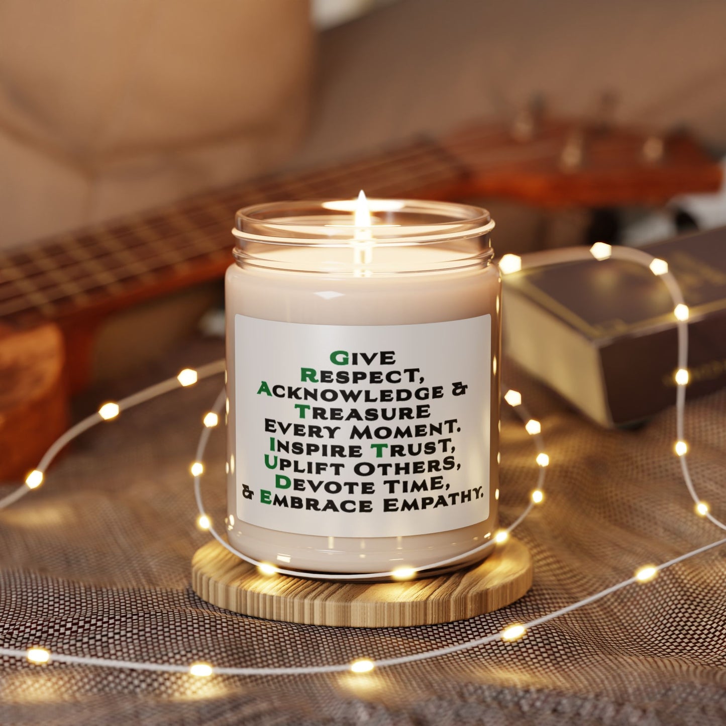 FaithStyles “Gratitude” Scented Soy Candle – Self-Care, Mindfulness & Home Decor