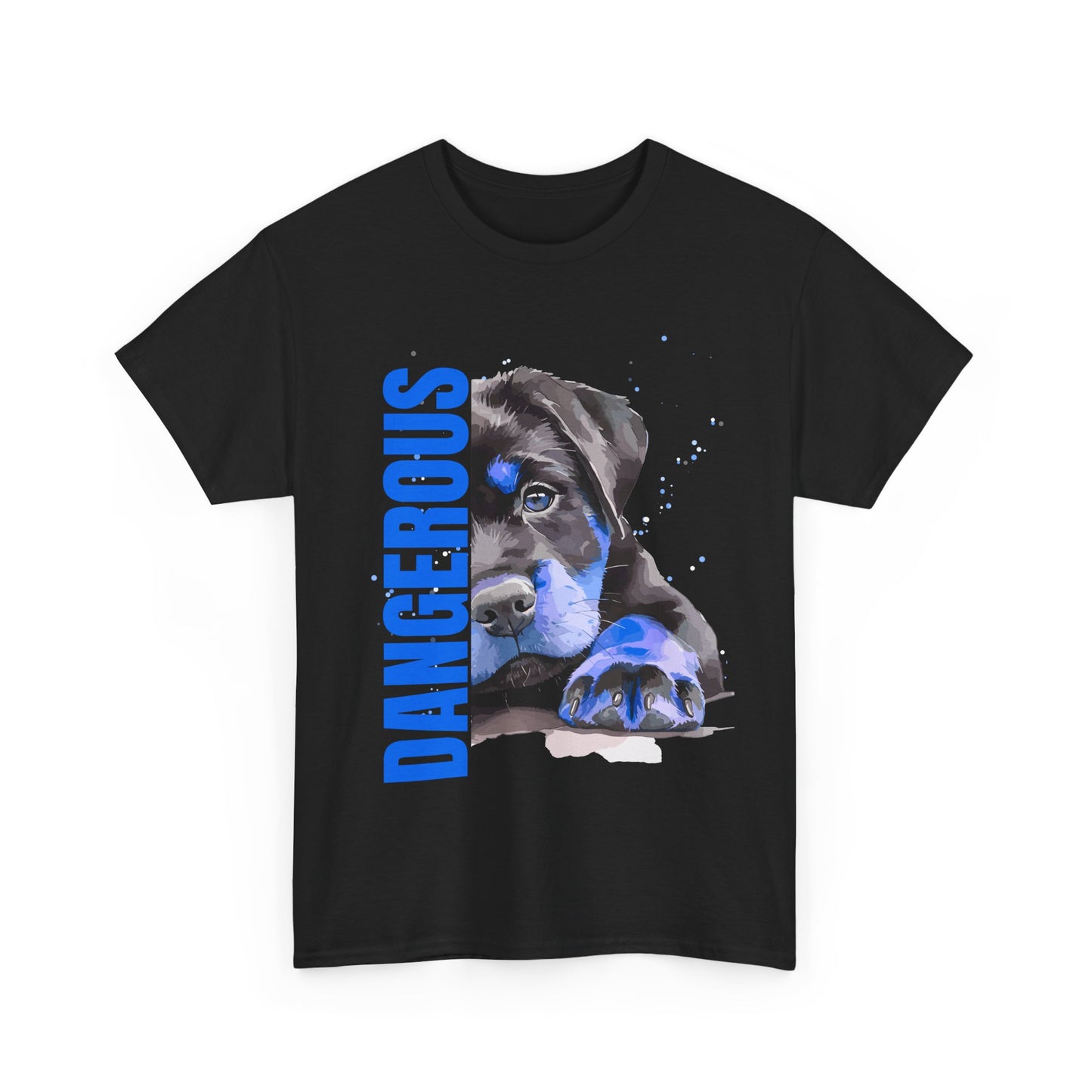 "'DANGEROUS" Cool Dog Lover Tee - Unisex Heavy Cotton T-Shirt