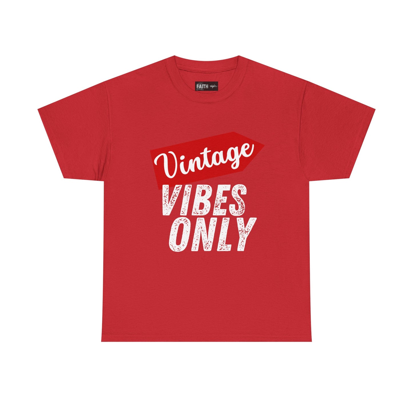 Vintage Vibes Only Unisex Heavy Cotton Tee, Retro T-Shirt, Trendy Gift for Him/Her, Casual Wear, Music Festival Outfit
