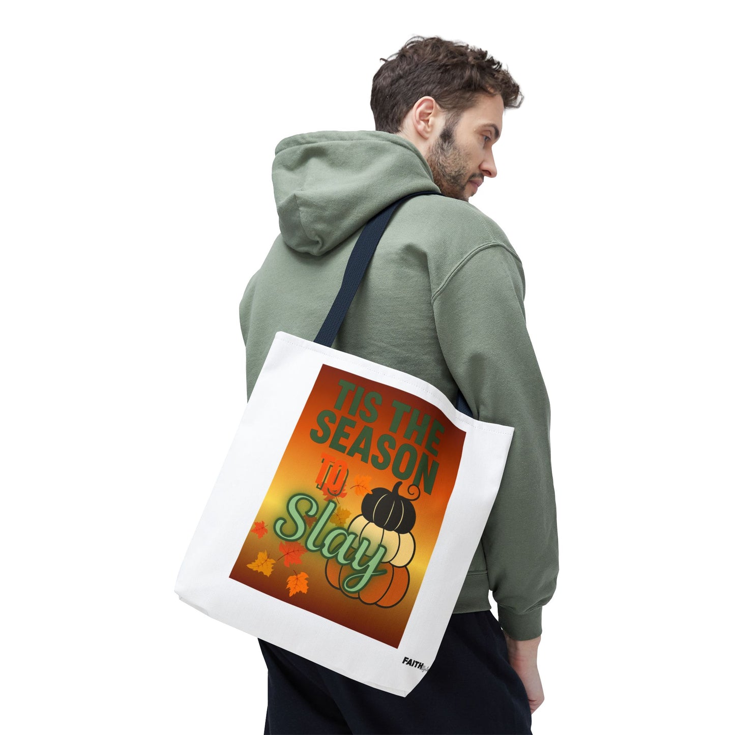 FaithStyles Seasonal Tote Bag: 'Tis the Season to Slay | Fall Shopping Bag, Halloween Tote, Autumn Handbag, Gift Bag, Eco-Friendly Tote