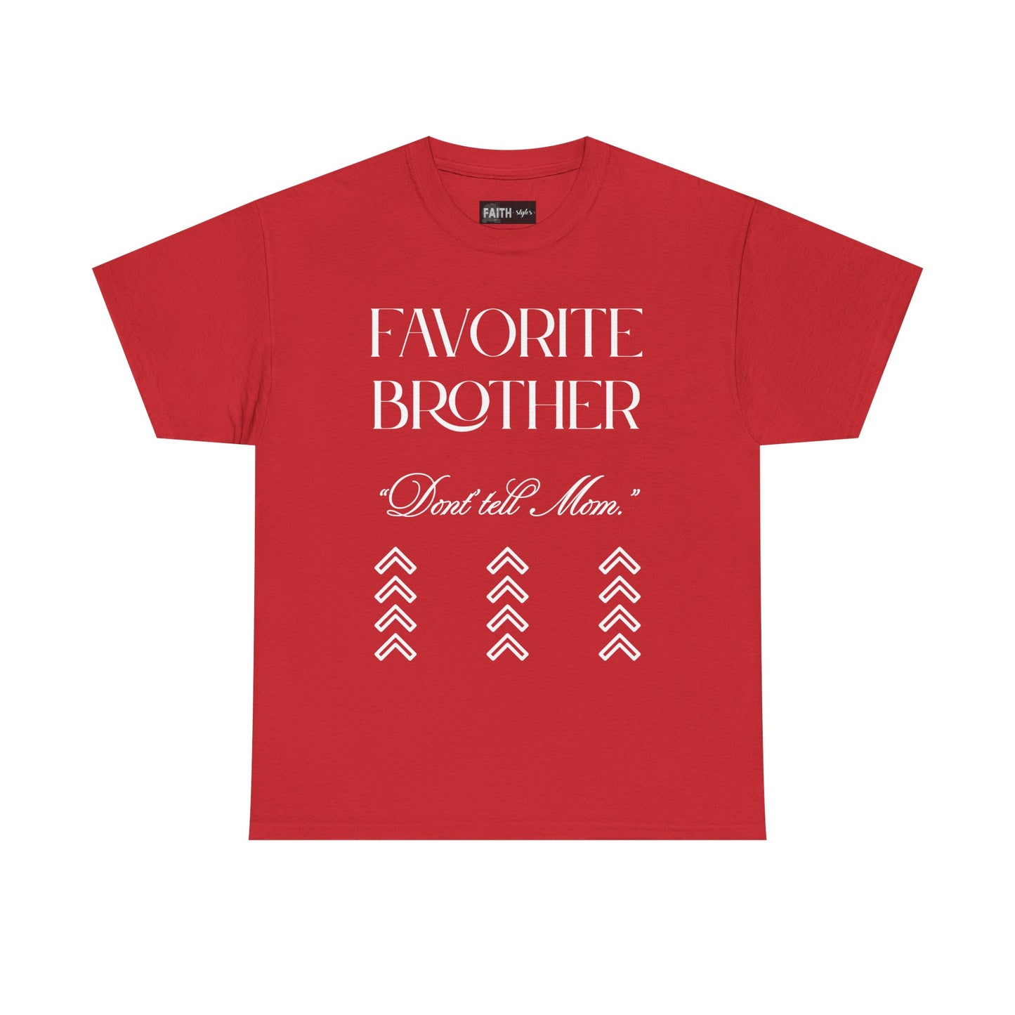 Favorite Brother Unisex Heavy Cotton Tee - Perfect Gift for Siblings, Casual Wear, Birthday, Family Reunion, Everyday Comfort