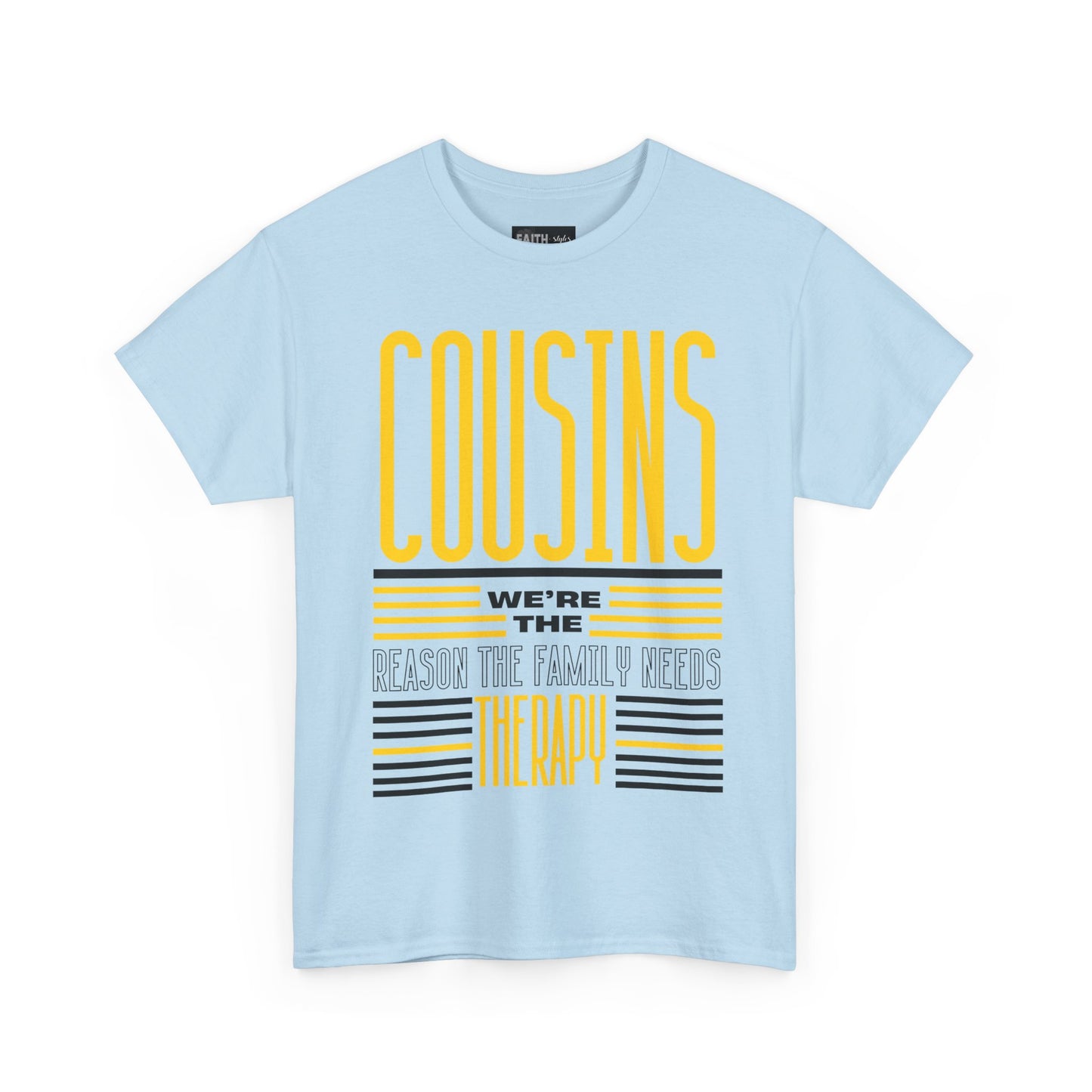 Cousins Therapy Tees, Family Reunion Shirt, Casual Wear, Gift for Cousins, Fun Family Quote Tee