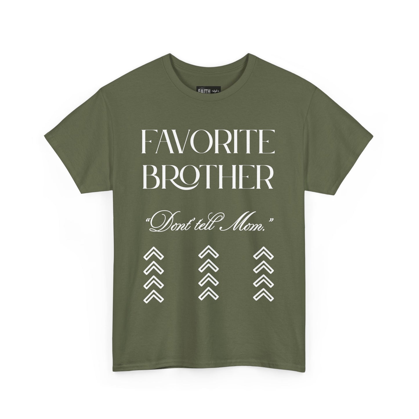 Favorite Brother Unisex Heavy Cotton Tee - Perfect Gift for Siblings, Casual Wear, Birthday, Family Reunion, Everyday Comfort