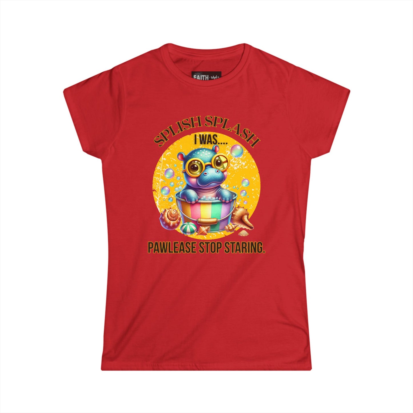 Playful Frog Tee - "SPLISH SPLASH I WAS... PAWLEASE STOP STARING" - Fun Graphic Shirt, Gift for Frog Lovers, Cute Casual Wear