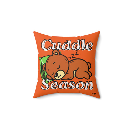 FaithStyles Autumn Cuddle Season Pillow - Cozy Home Decor, Great for Fall and Winter, Gift for Bear Lovers, Kids Room, Relaxation