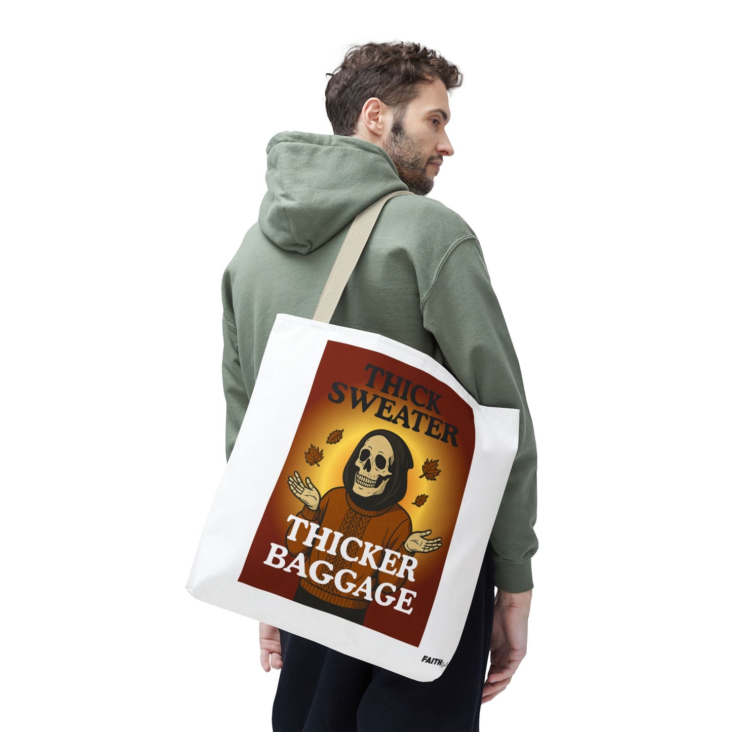 FaithStyles Fall-Themed Thicker Baggage Tote Bag, Halloween, Autumn Vibes, Eco-Friendly Gift, Spooky Baggage, Seasonal Carryall, Shopping Bag, Casual Style
