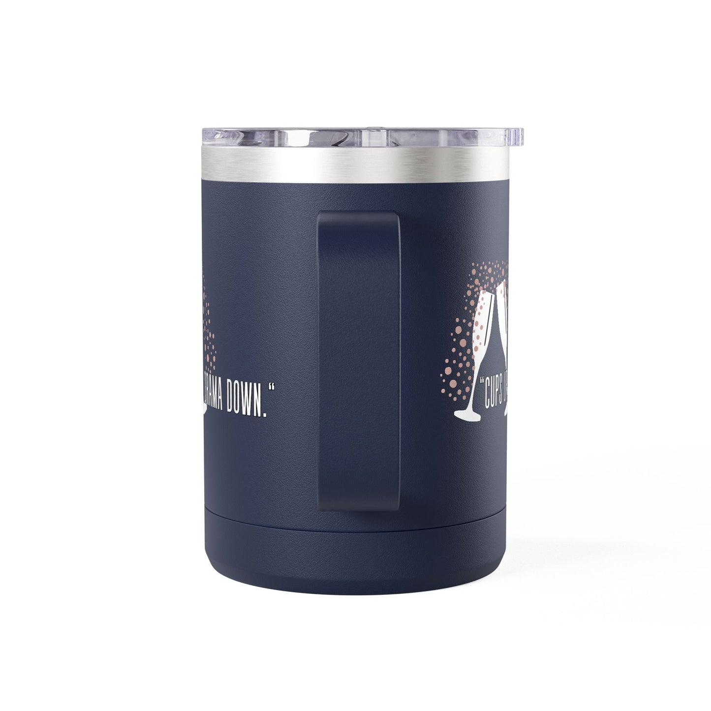 Celebratory Coffee Mug Tumbler, Cheers Gift for Friends, 15oz Drinkware for Parties, Birthdays, Wedding, Fun Gatherings