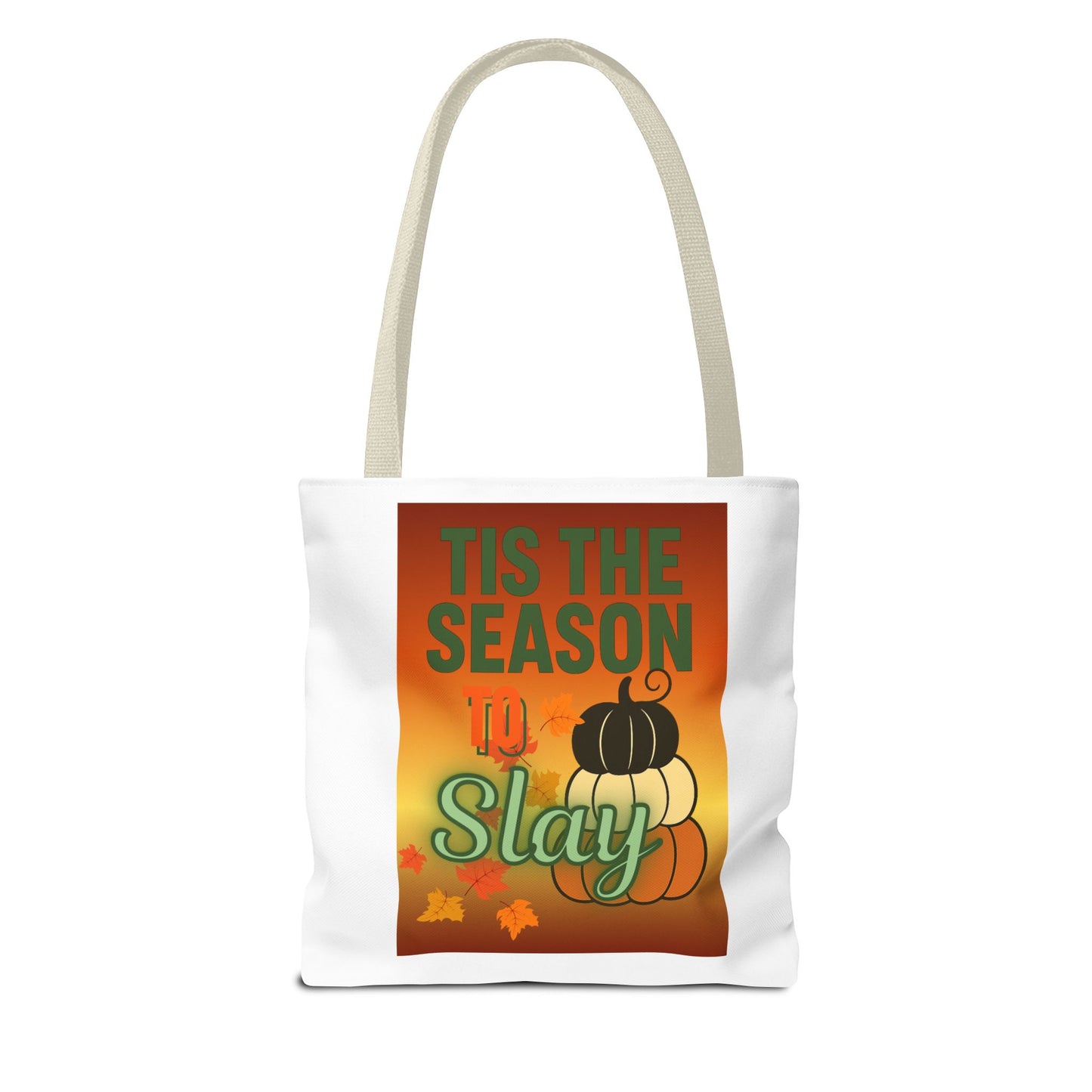 FaithStyles Seasonal Tote Bag: 'Tis the Season to Slay | Fall Shopping Bag, Halloween Tote, Autumn Handbag, Gift Bag, Eco-Friendly Tote