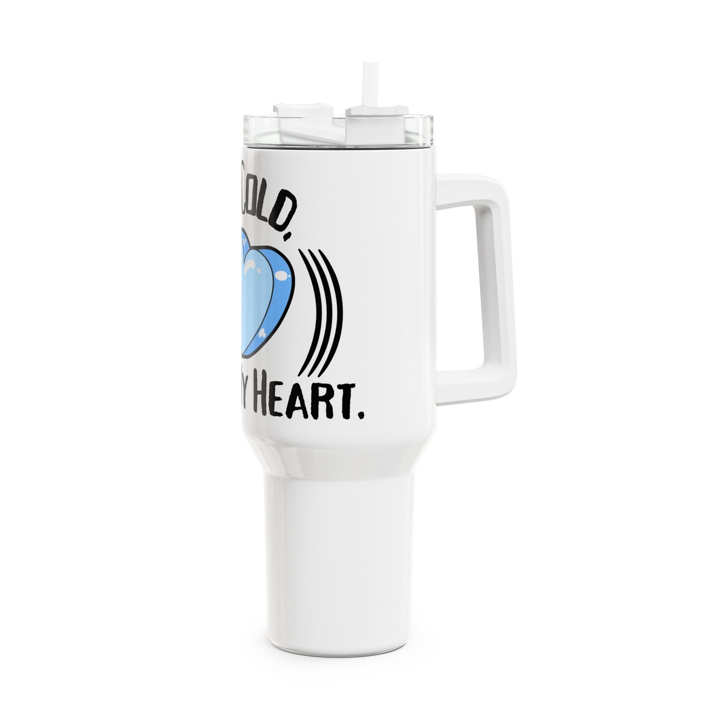 Ice Cold 40oz Tumbler - Perfect Summer Drinkware, Cool Gift for Friends, Pool Parties, Outdoor Events, Motivational Hydration