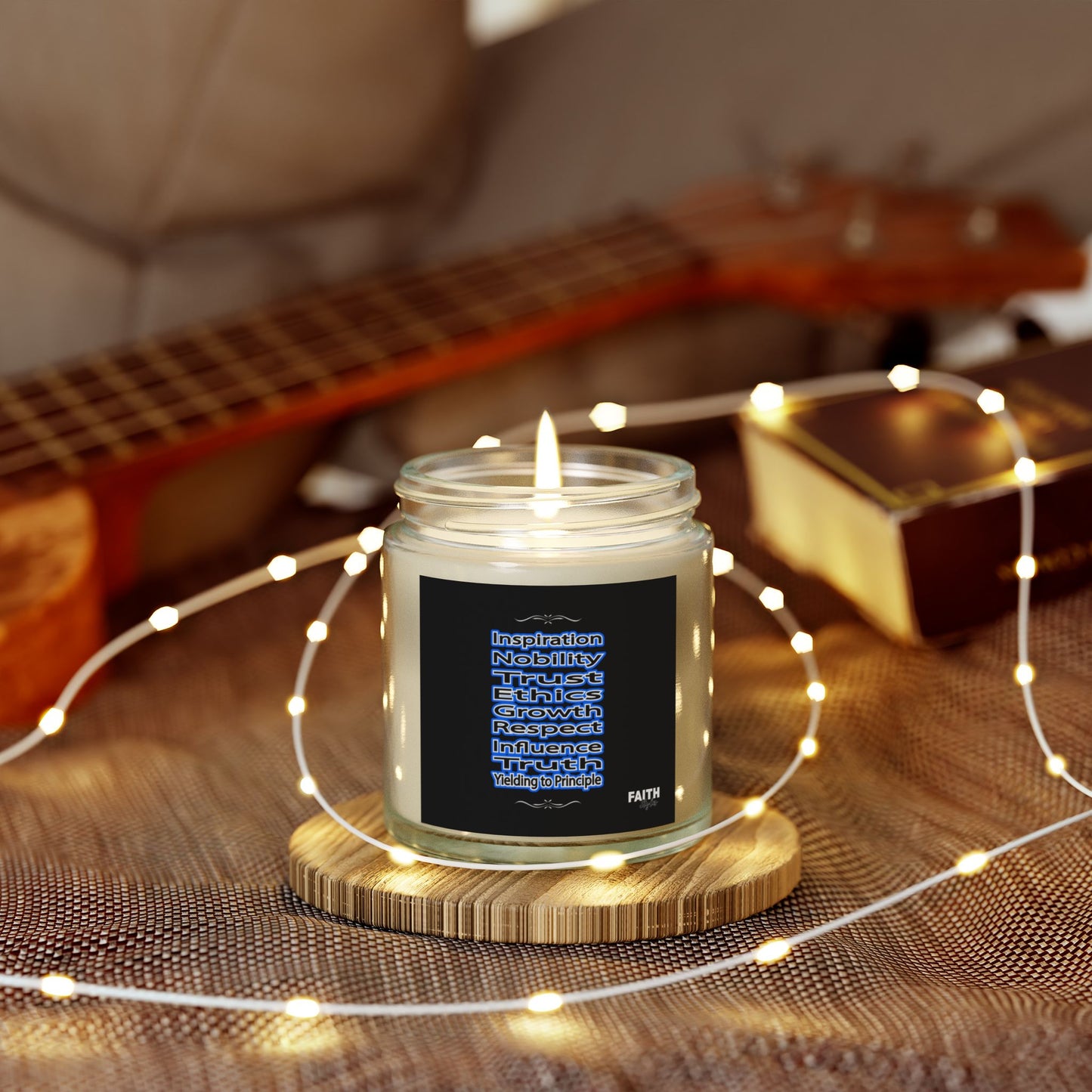 FaithStyles "INSPIRATION" Scented Wax Candles, Coconut Apricot Wax (4oz, 9oz)