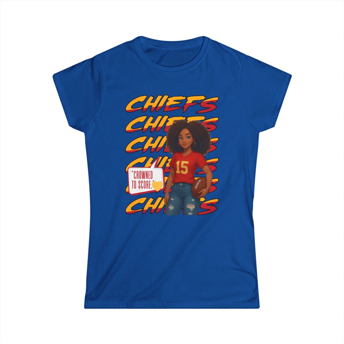 Chiefs Game Day Women's Tee, Football Fan Shirt, Cute Sports Apparel, Casual Women's Top, Gift for Chiefs Fans, Unique Team Spirit