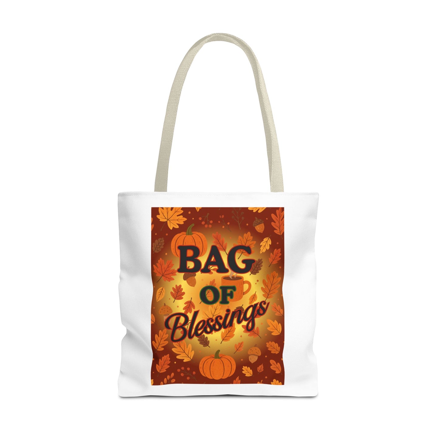 Autumn Blessings Tote Bag, Fall Tote for Shopping, Thanksgiving Gift Bag, Seasonal Carrier, Eco-Friendly Reusable Tote