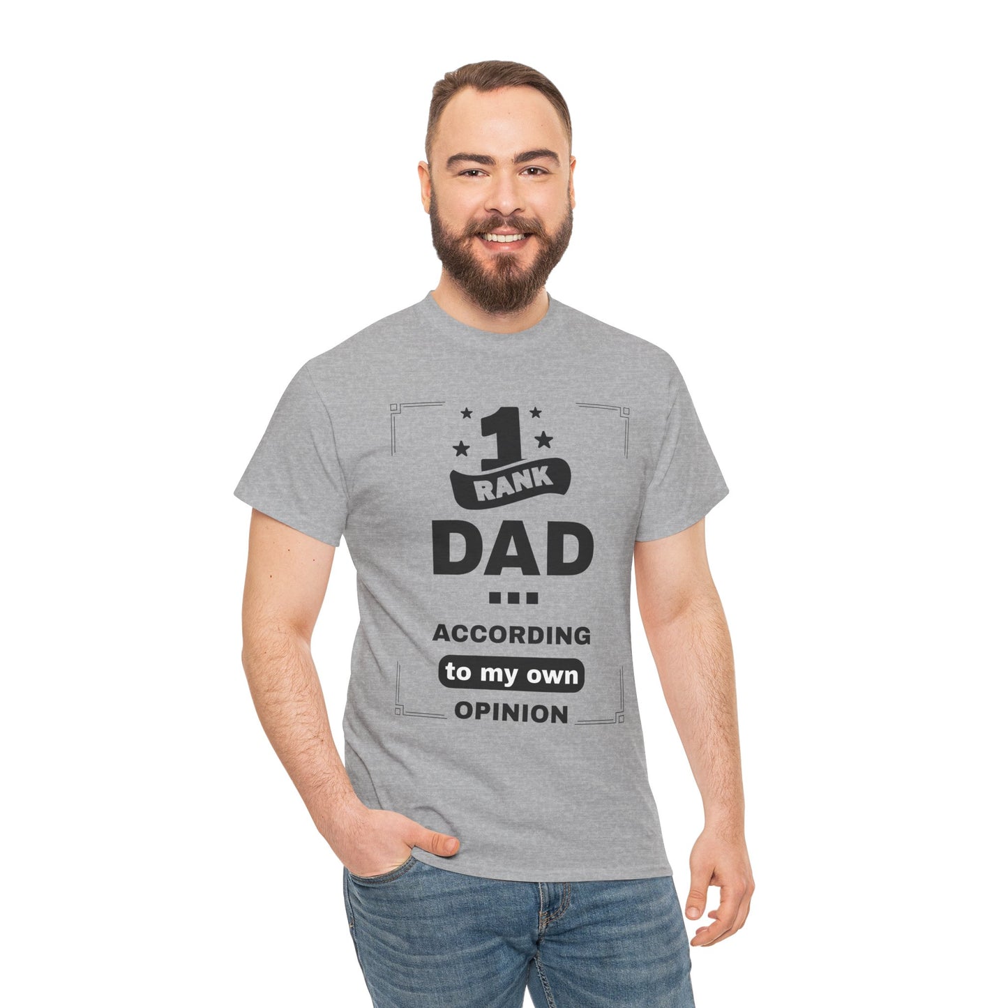 #1 Dad Unisex Heavy Cotton Tee - Perfect Gift for Father's Day, Birthday, or Family Celebrations, Casual Wear, Statement T-Shirt