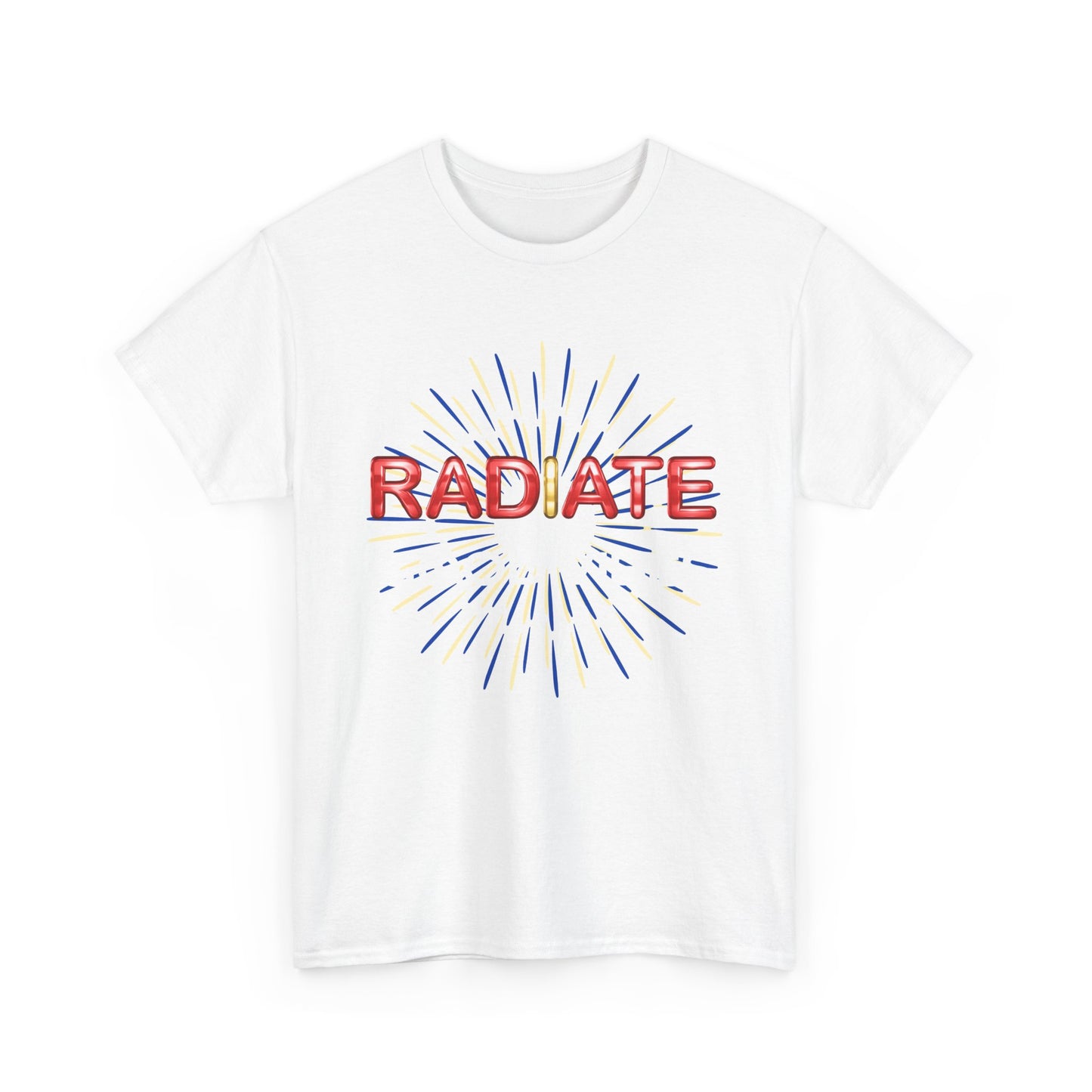 Radiate Unisex Heavy Cotton Tee - Positive Vibe Shirt, Gift for Friends, Motivational Apparel, Casual Wear, Everyday Comfort