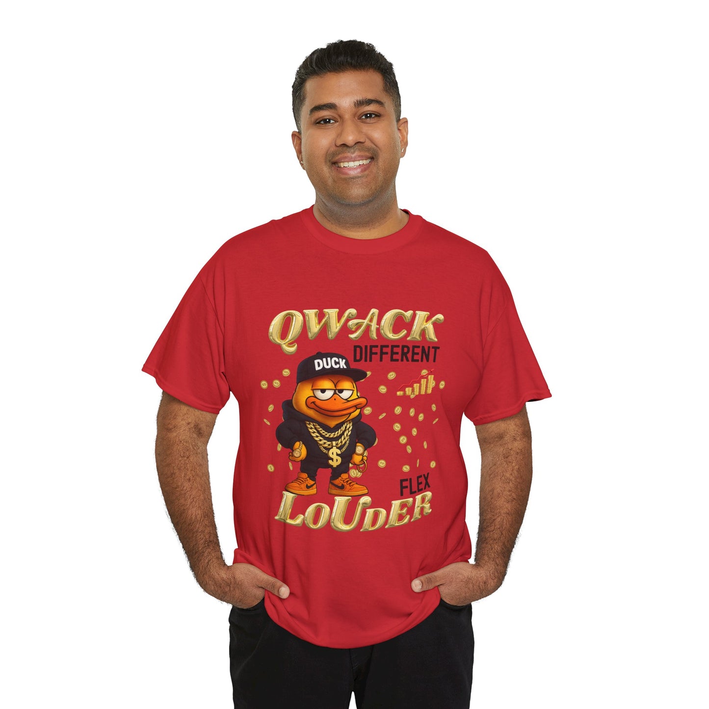 Qwack Different Unisex Heavy Cotton Tee, Fun T-Shirt, Gift for Duck Lovers, Casual Wear, Streetwear Style, Summer Vibes