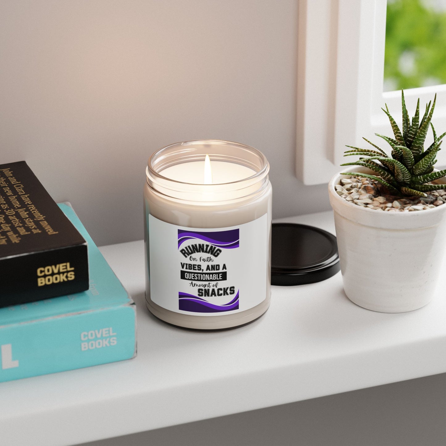 "RUNNING ON FAITH" Scented Soy Candle, 9oz