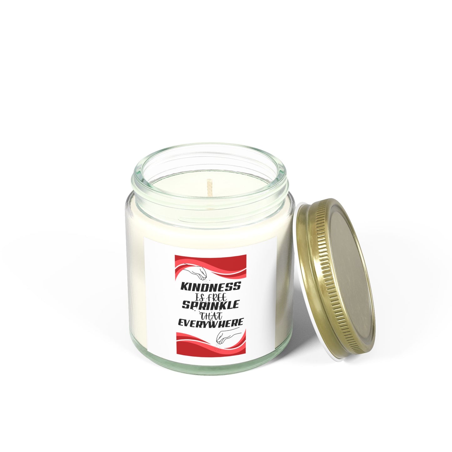 "KINDNESS IF FREE" Scented Candles, Coconut Apricot Wax (4oz, 9oz)