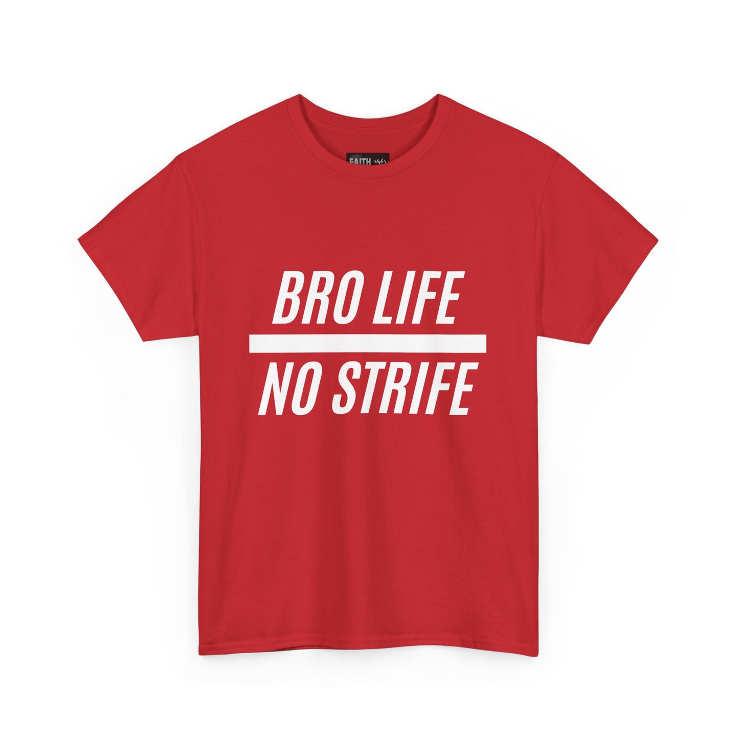 Bro Life Unisex Heavy Cotton Tee, Casual Graphic T-Shirt, Funny Gift for Friends, Everyday Wear, Brotherhood Apparel, Birthday Gift