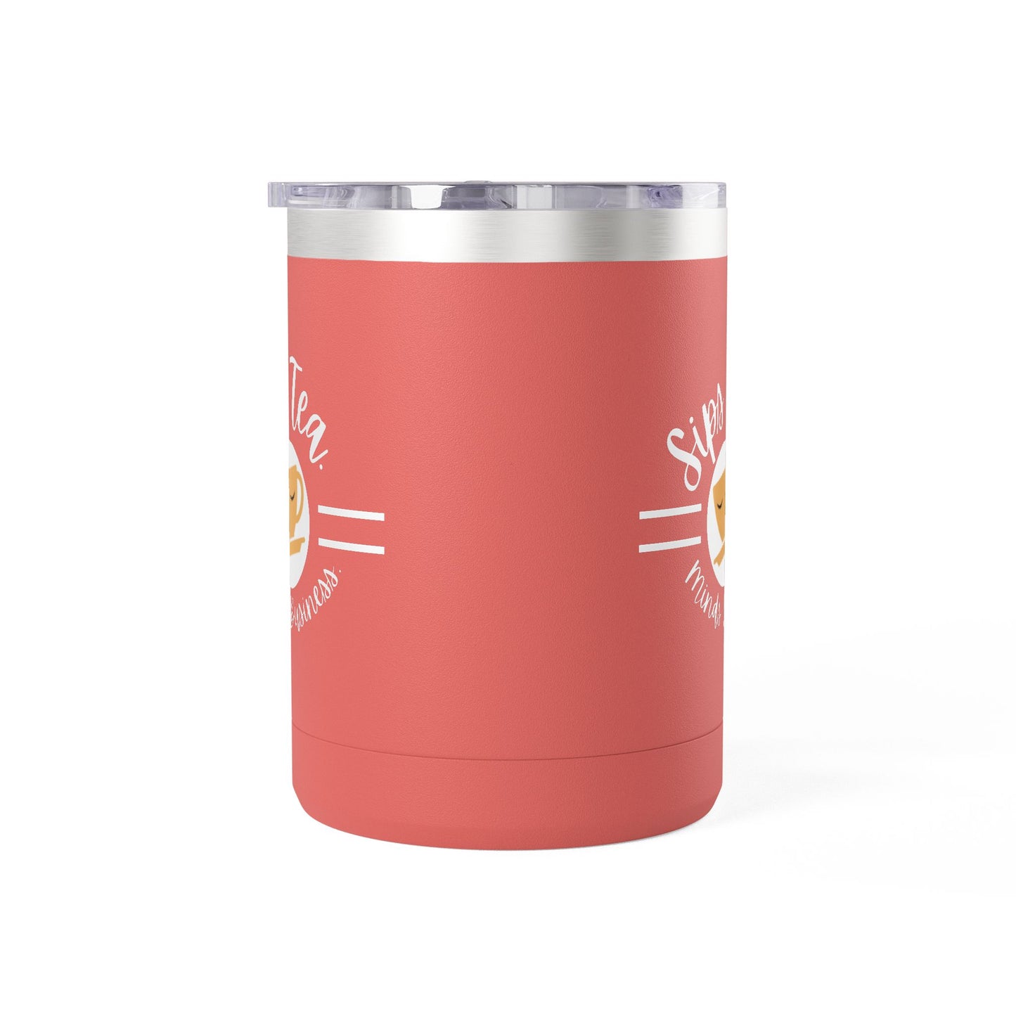 Coffee Lover's Tumbler with Sips Tea Design, Insulated Mug for Home, Travel, Gift for Coffee & Tea Lovers, Birthday, Office, Everyday Use
