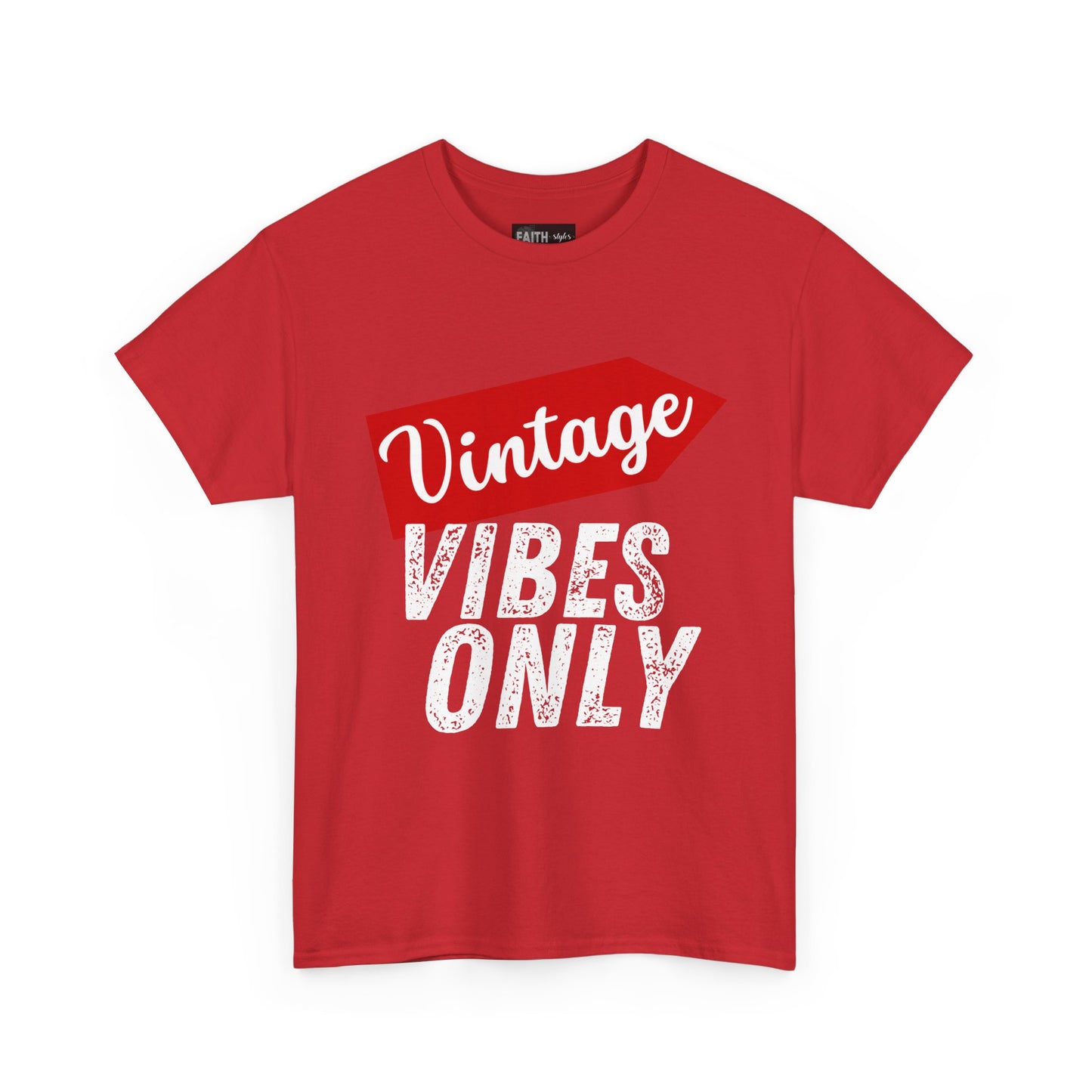 Vintage Vibes Only Unisex Heavy Cotton Tee, Retro T-Shirt, Trendy Gift for Him/Her, Casual Wear, Music Festival Outfit