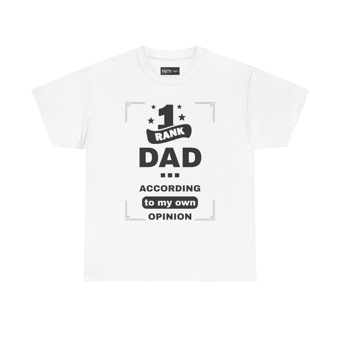 #1 Dad Unisex Heavy Cotton Tee - Perfect Gift for Father's Day, Birthday, or Family Celebrations, Casual Wear, Statement T-Shirt