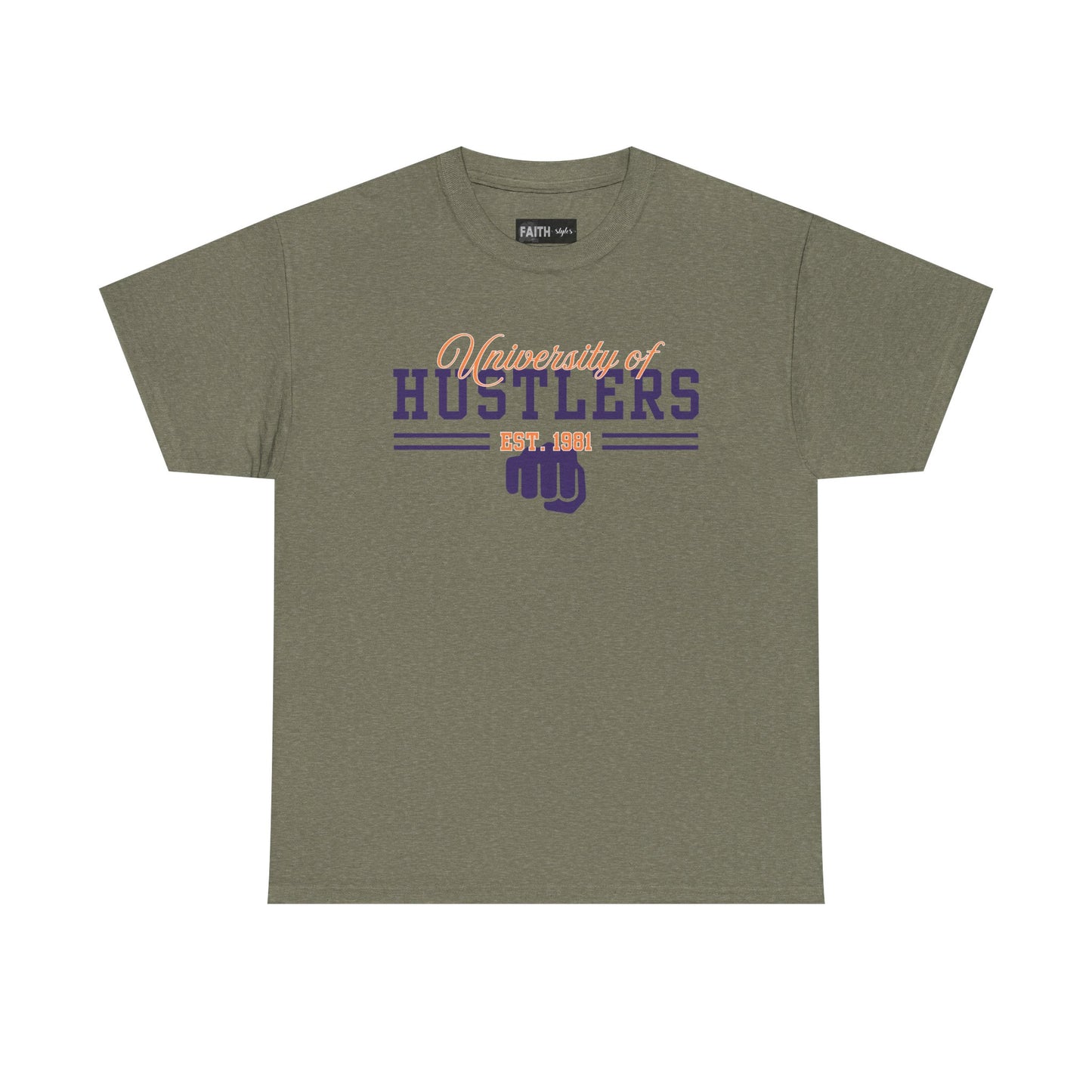 Hustlers Unisex Heavy Cotton Tee, Motivational T-Shirt for Entrepreneurs, Gift for Graduates, Streetwear, Casual Wear, Everyday Style