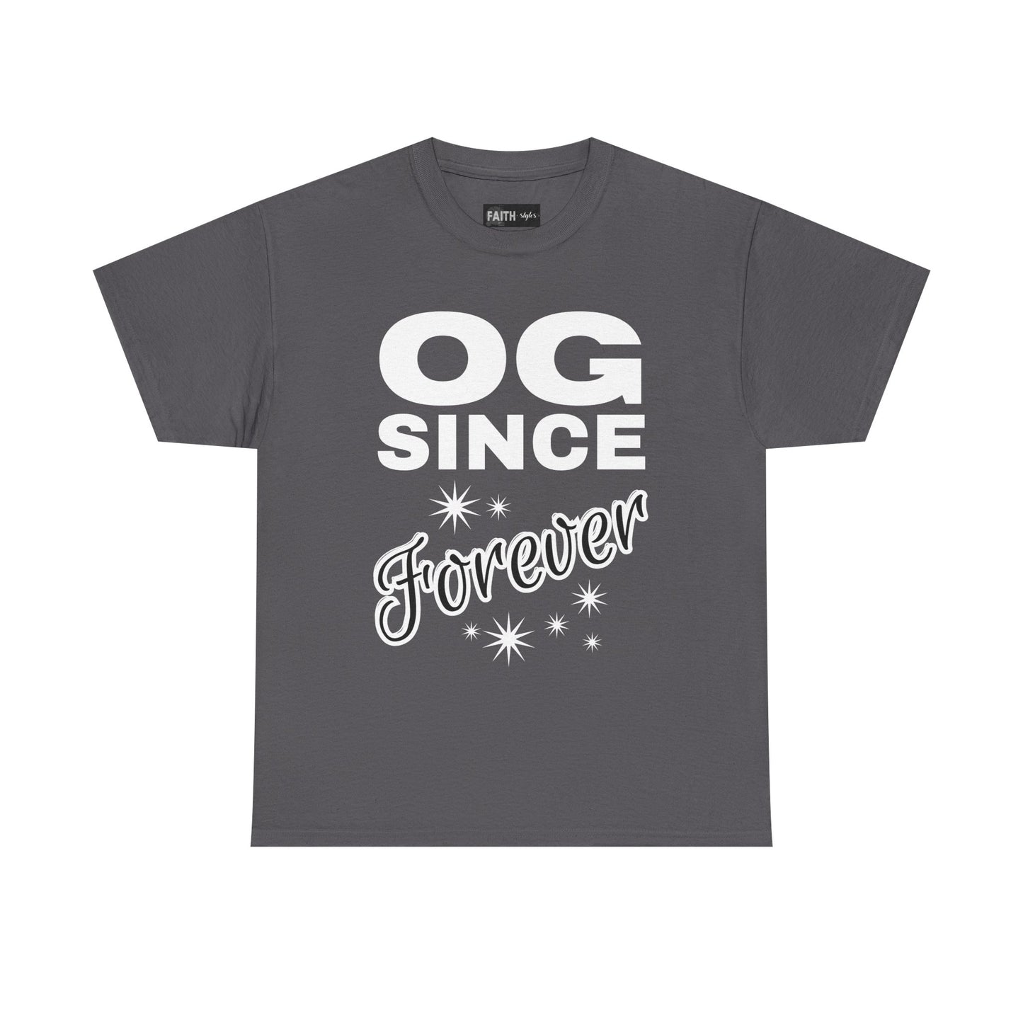 Grandpa Heavy Cotton Tee - OG Since Forever, Casual Tee, Trendy Graphic Shirt, Gift for Friends, Streetwear Fashion