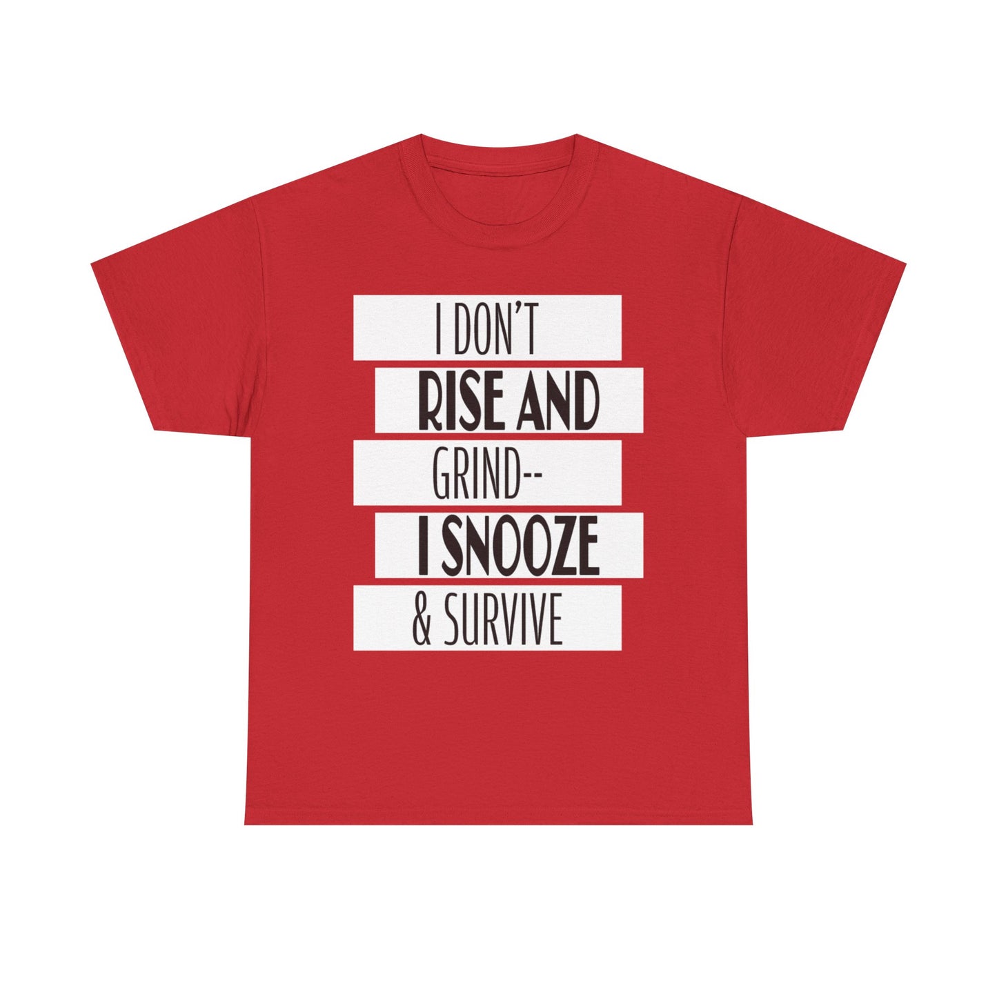 Funny Snooze Survival Tee for Lazy Days, Male's Cotton T-Shirt, Gift for Coffee Lovers, Sleepyhead Apparel, Relaxed Lifestyle Top