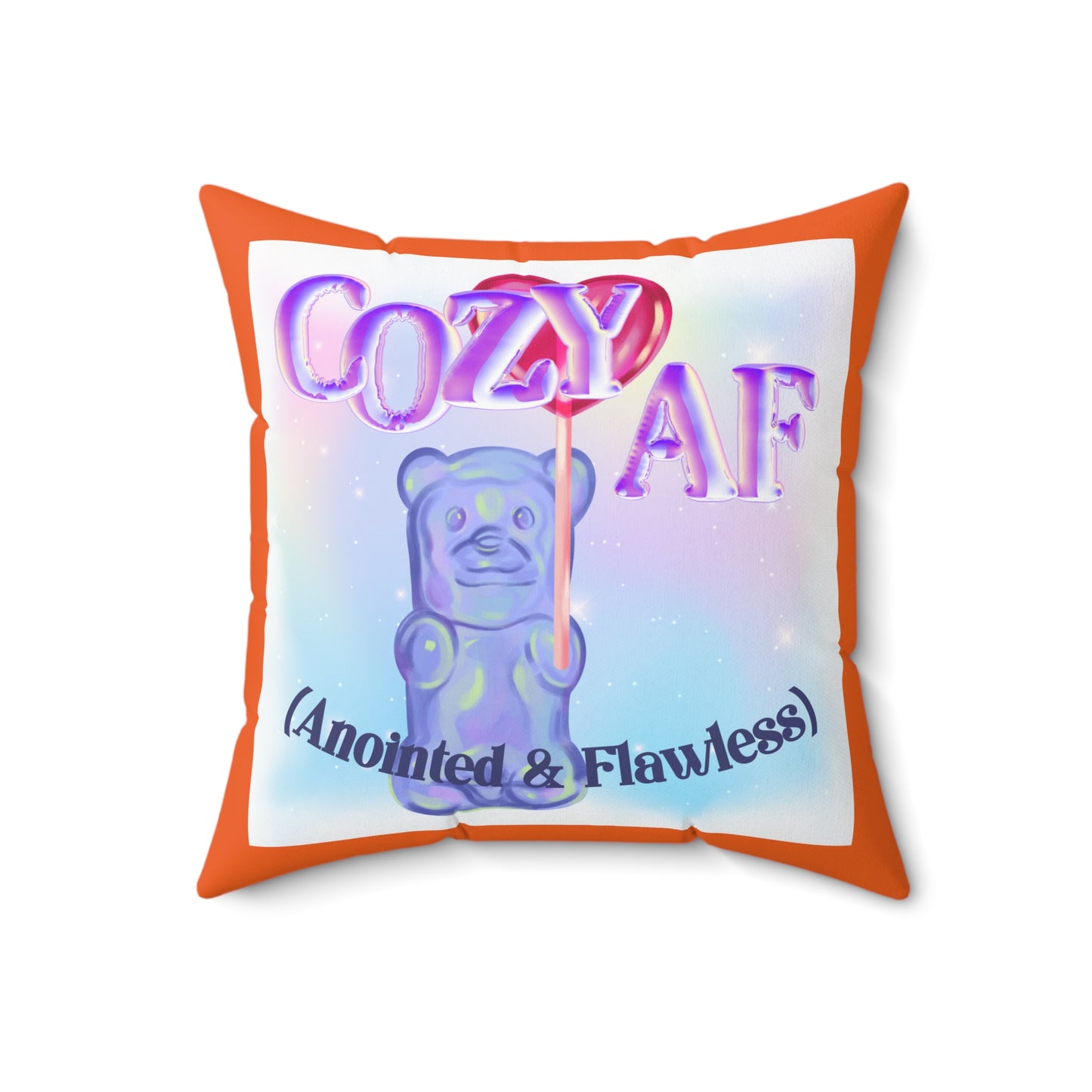 Autumn's Cozy AF Square Pillow - Cute Home Decor, Gift for Friends, Plush Cushion, Holiday Decoration, Soft Throw Pillow