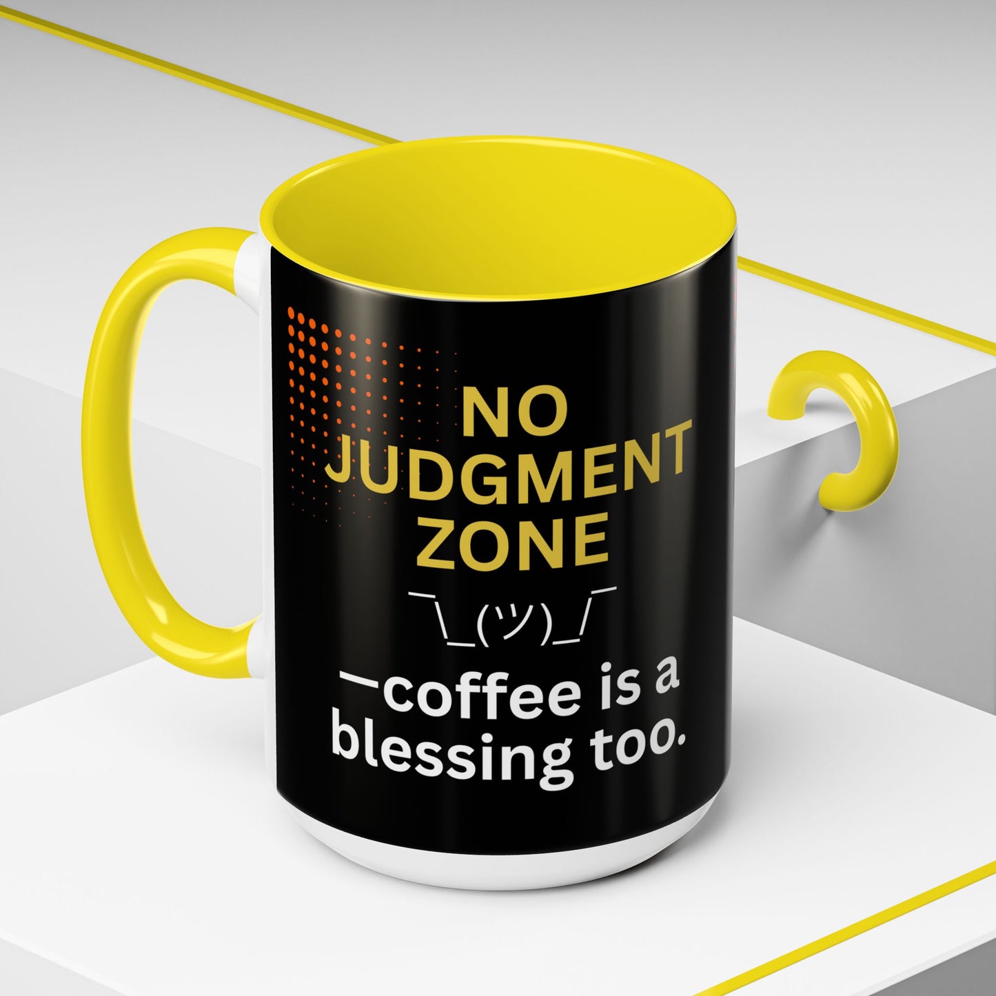No Judgment Zone Coffee Mug, Funny Gift for Coffee Lovers, Unique Java Cup, Perfect for Birthdays, Inspirational Drinkware