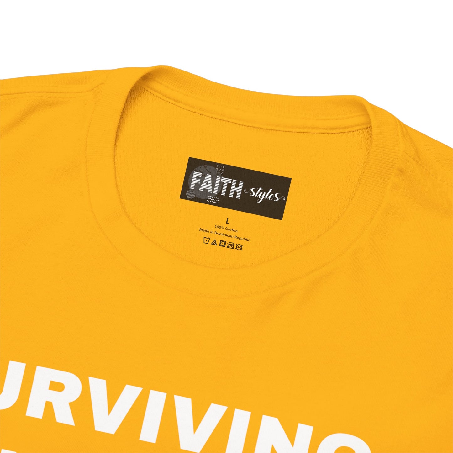 Surviving on Coffee Tee - Unisex Heavy Cotton Shirt, Funny Gift for Coffee Lovers, Perfect for Everyday Wear, Birthday & Holidays