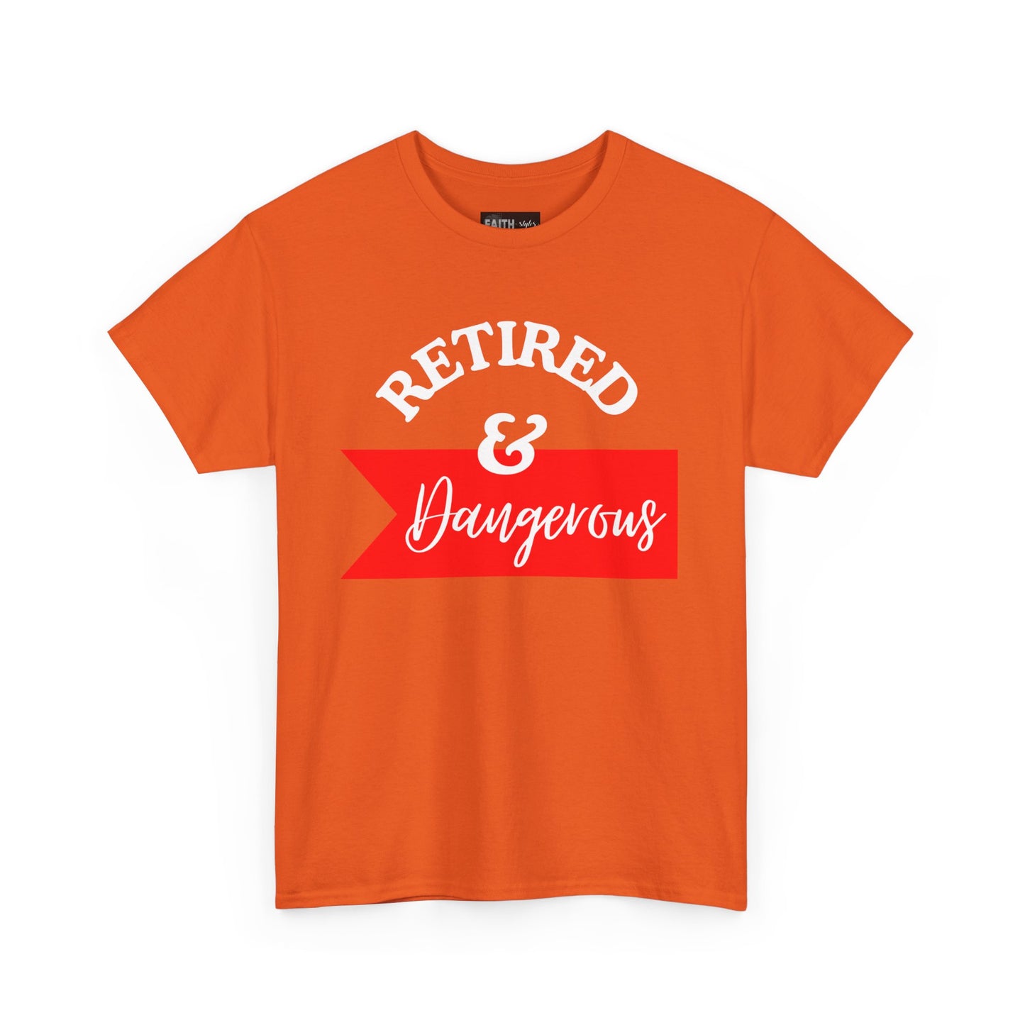 Retired & Dangerous Unisex Heavy Cotton Tee, Funny Retirement Shirt, Gift for Retirees, Casual Wear, Humorous Retirement Tees