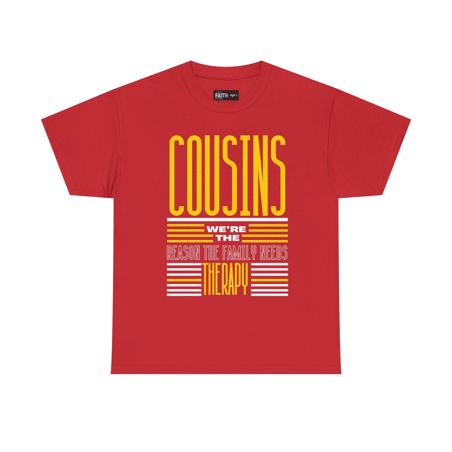 Cousins Therapy Tees, Family Reunion Shirt, Casual Wear, Gift for Cousins, Fun Family Quote Tee