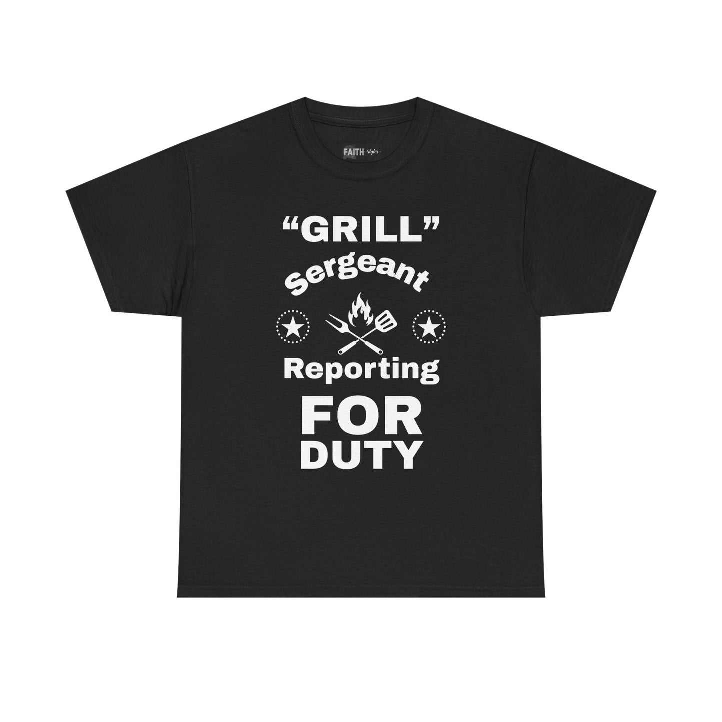 Grill Sergeant Tee - Perfect for BBQs, Father's Day Gift, Unisex Cotton T-Shirt, Outdoor Parties, Cooking Enthusiasts