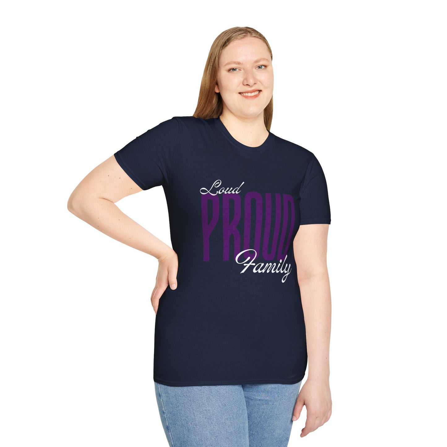 Proud Family Unisex T-Shirt, Lightweight Tee, Family Reunion Gift, Holiday Apparel, Personalized T-Shirt, Soft Cotton Top
