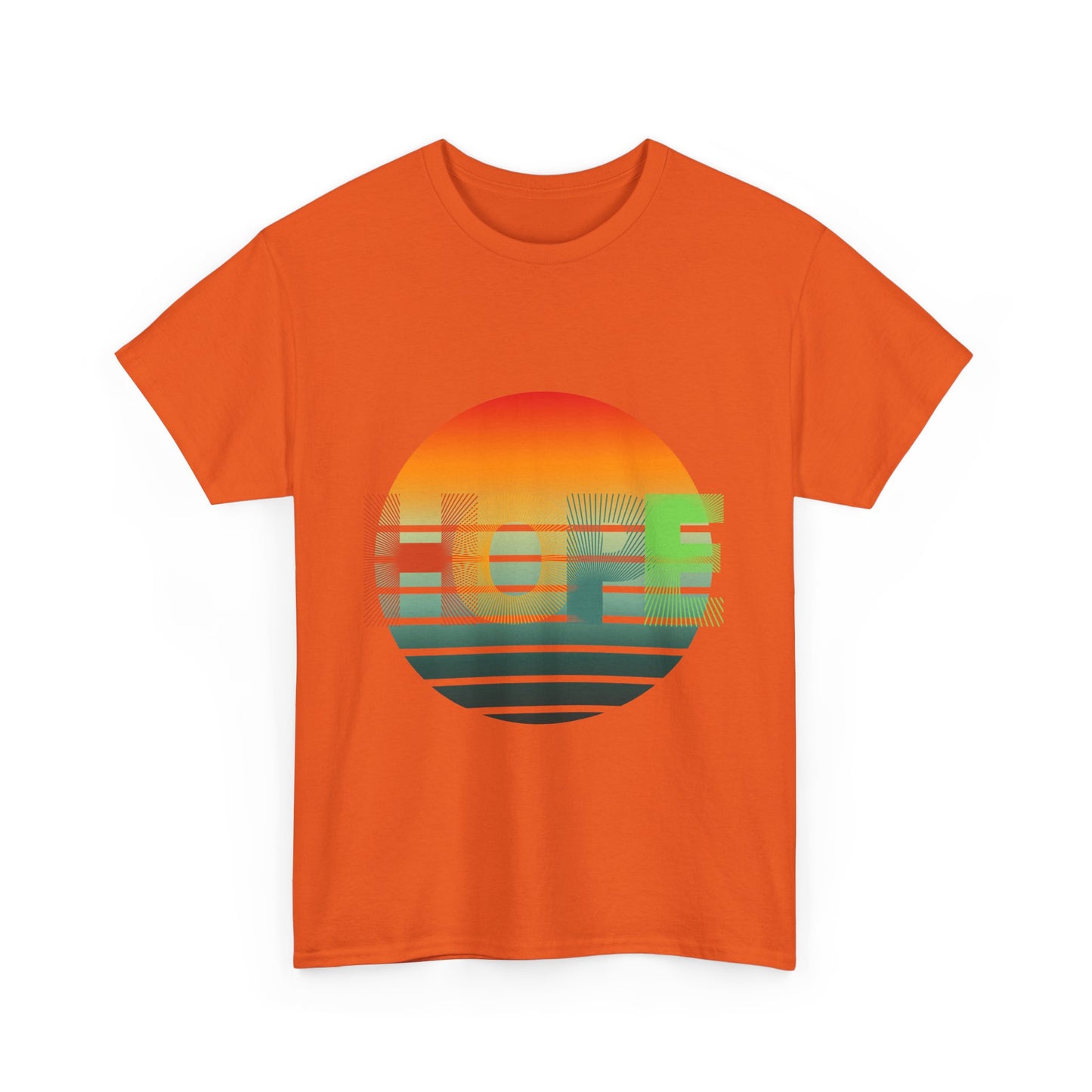 "HOPE" Sunset Vibes Unisex Cotton Tee, Summer T-Shirt, Gift for Him/Her, Casual Wear, Beach Day Outfit, Eco-Friendly Fashion