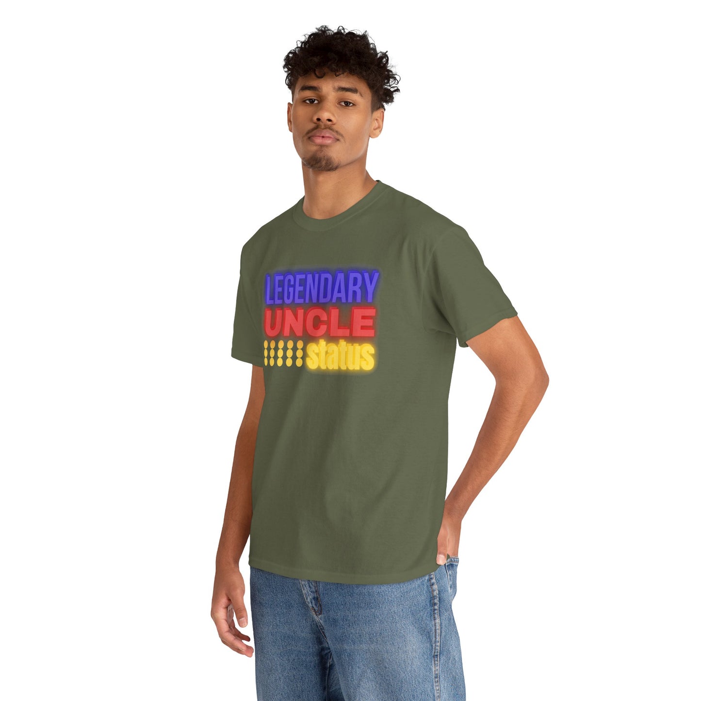 Legendary Uncle Heavy Cotton Tee, Gift for Uncle, Family Reunion Shirt, Fun Uncle T-Shirt, Birthday Gift for Him, Casual Wear