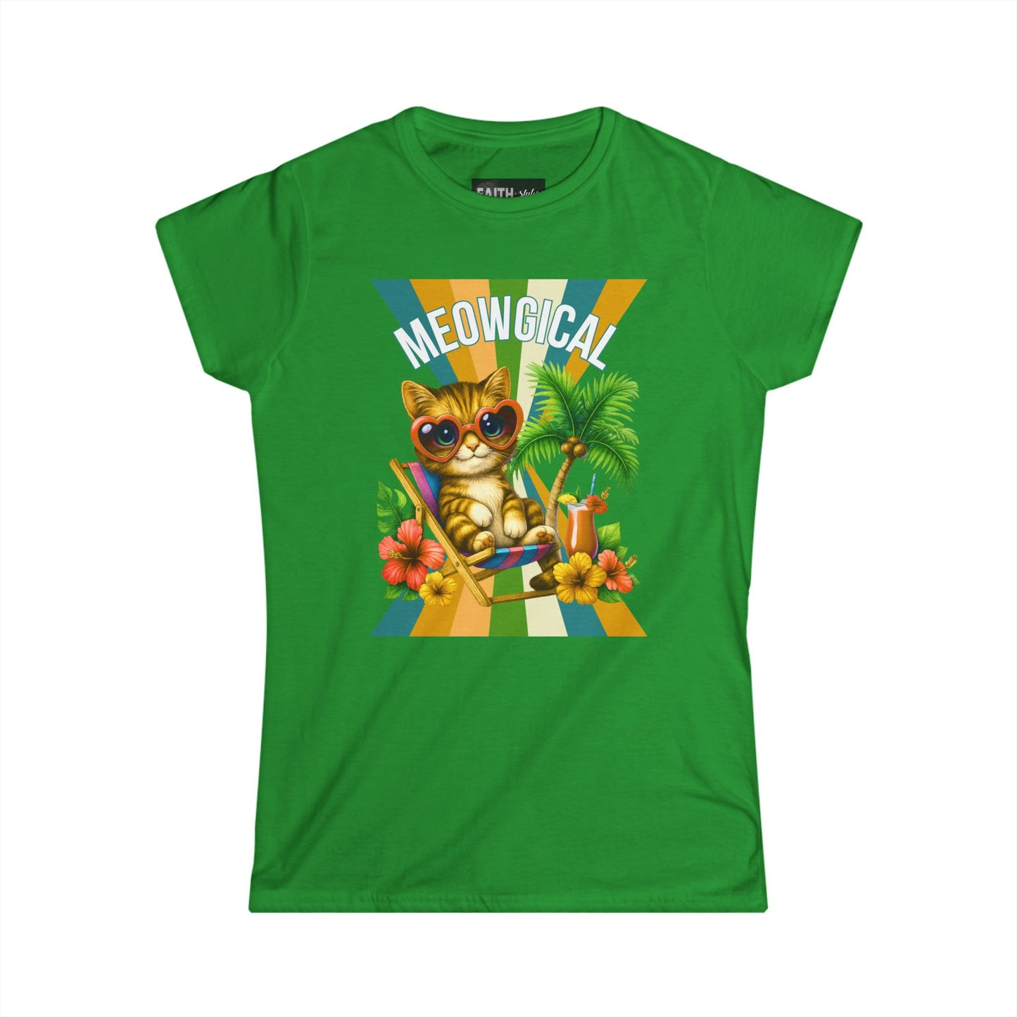 Meowgical Cat T-Shirt, Cute Cat Tee, Summer Vibes Shirt, Gift for Cat Lovers, Beach Day Outfit, Fun Casual Graphic Tee