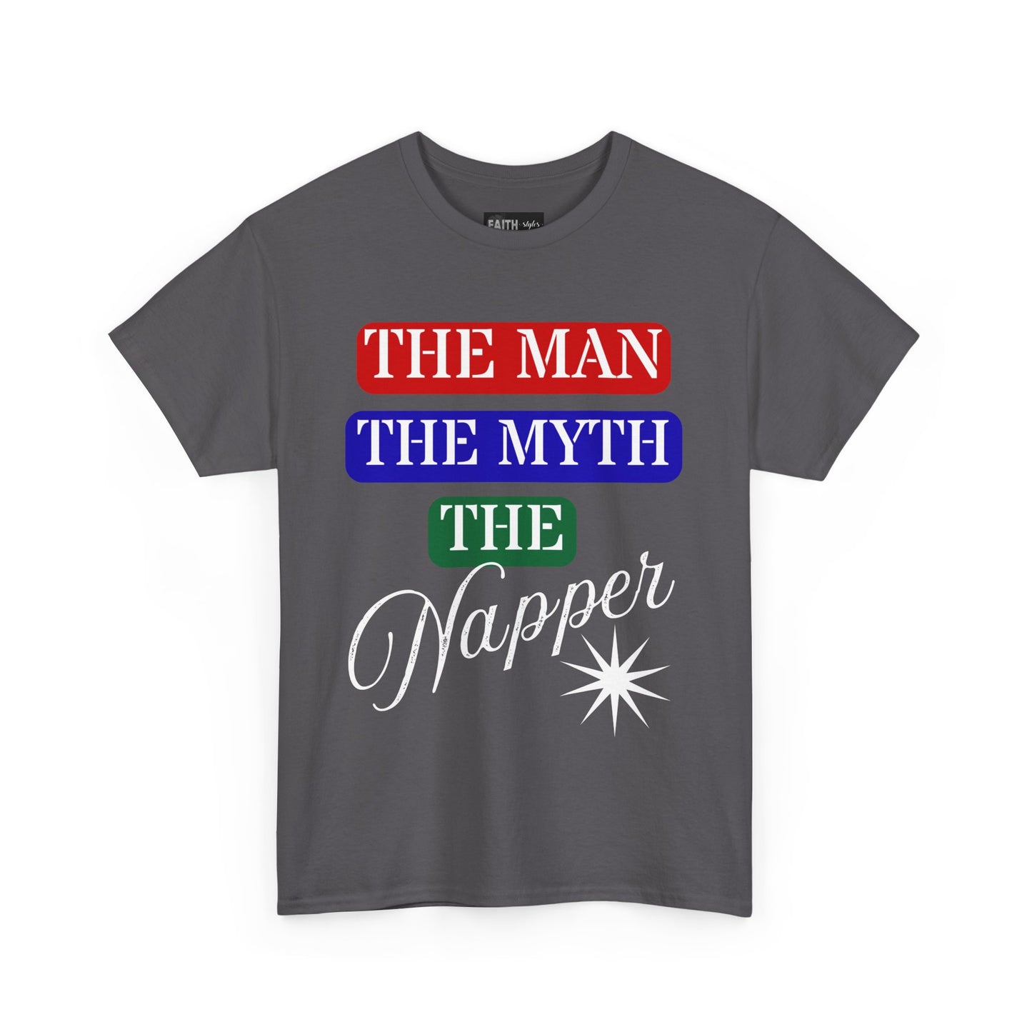 The Man, The Myth, The Napper Tee - Funny Unisex Cotton T-Shirt, Gift for Nap Lovers, Humor Apparel, Relaxation Shirt, Fun Sleepwear