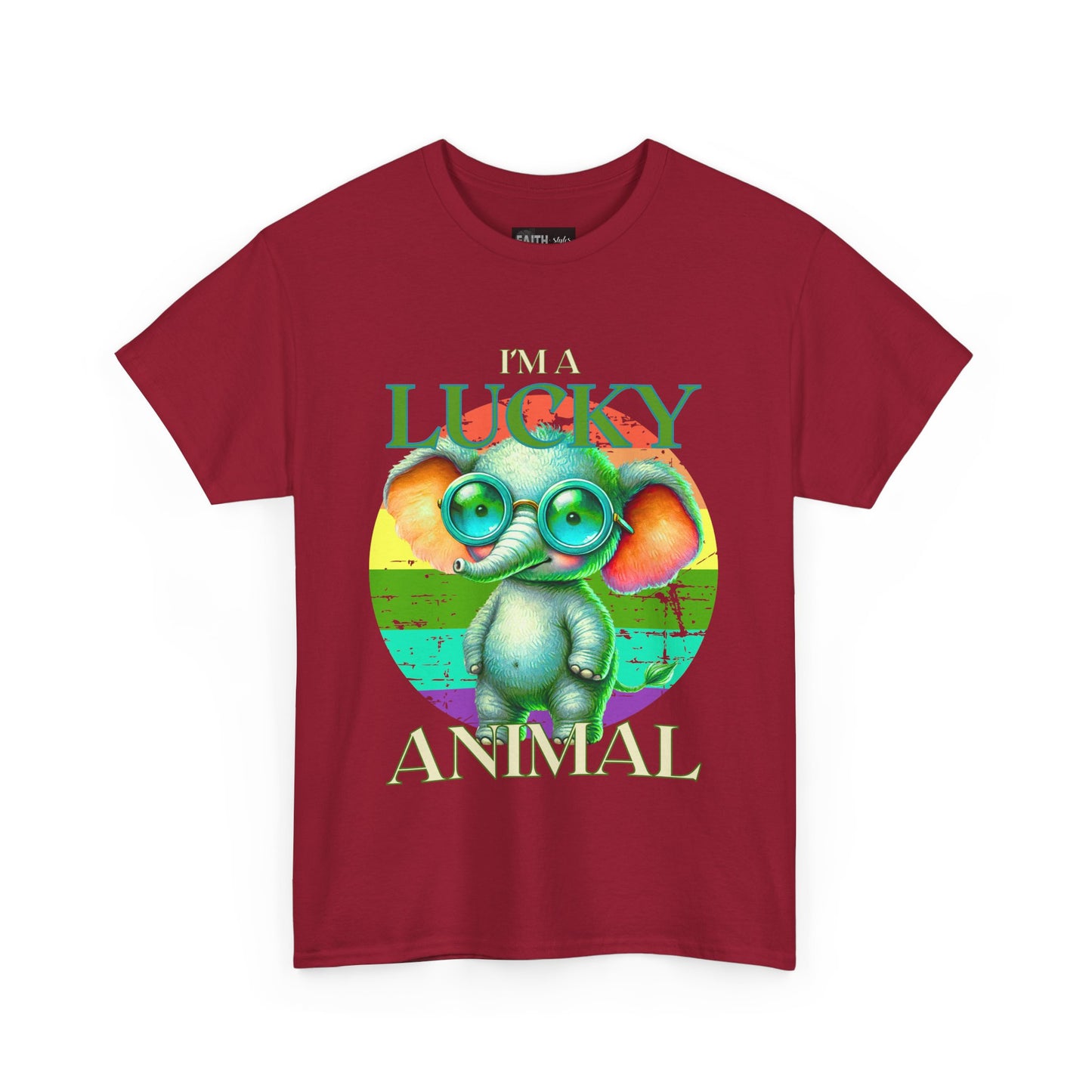 Lucky Animal Unisex Heavy Cotton Tee, Cute Gift for Animal Lovers, Casual Streetwear, St. Patrick's Day, Birthday Apparel
