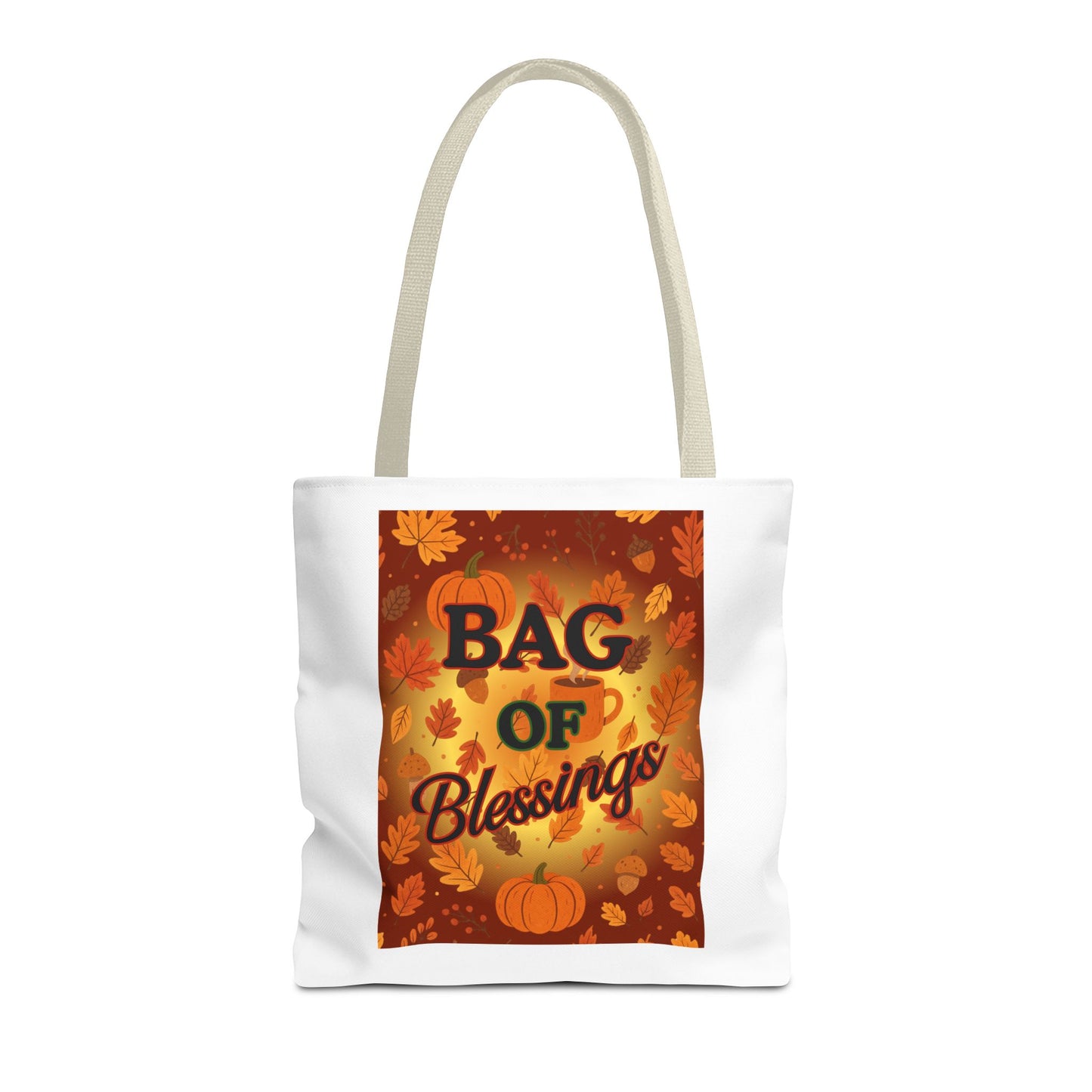 Autumn Blessings Tote Bag, Fall Tote for Shopping, Thanksgiving Gift Bag, Seasonal Carrier, Eco-Friendly Reusable Tote