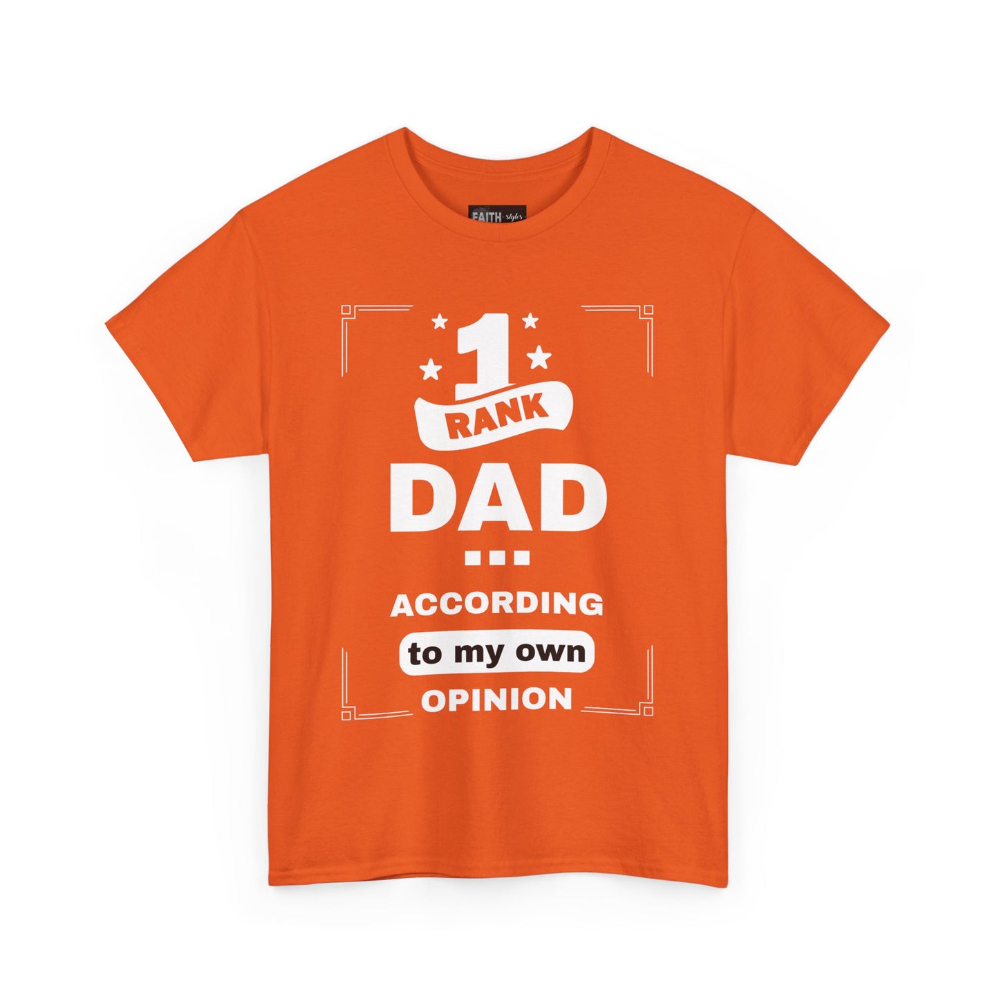 #1 Dad Unisex Heavy Cotton Tee - Perfect Gift for Father's Day, Birthday, or Family Celebrations, Casual Wear, Statement T-Shirt