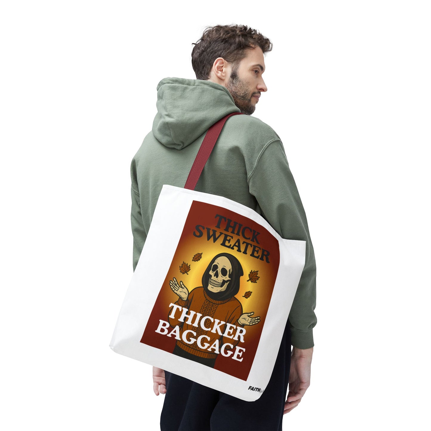 FaithStyles Fall-Themed Thicker Baggage Tote Bag, Halloween, Autumn Vibes, Eco-Friendly Gift, Spooky Baggage, Seasonal Carryall, Shopping Bag, Casual Style