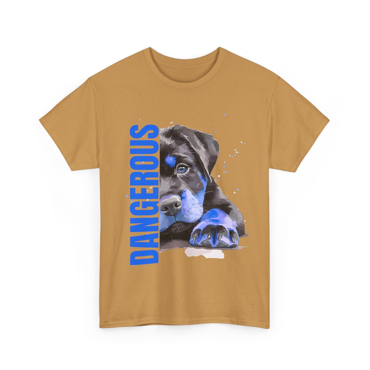 "'DANGEROUS" Cool Dog Lover Tee - Unisex Heavy Cotton T-Shirt