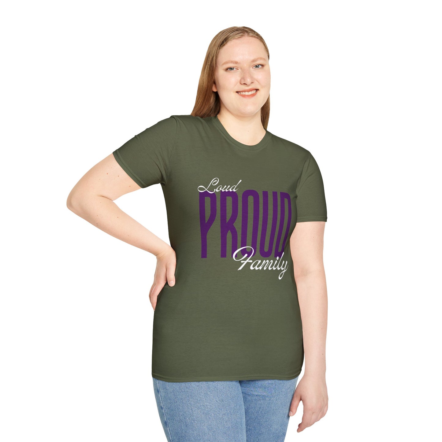 Proud Family Unisex T-Shirt, Lightweight Tee, Family Reunion Gift, Holiday Apparel, Personalized T-Shirt, Soft Cotton Top