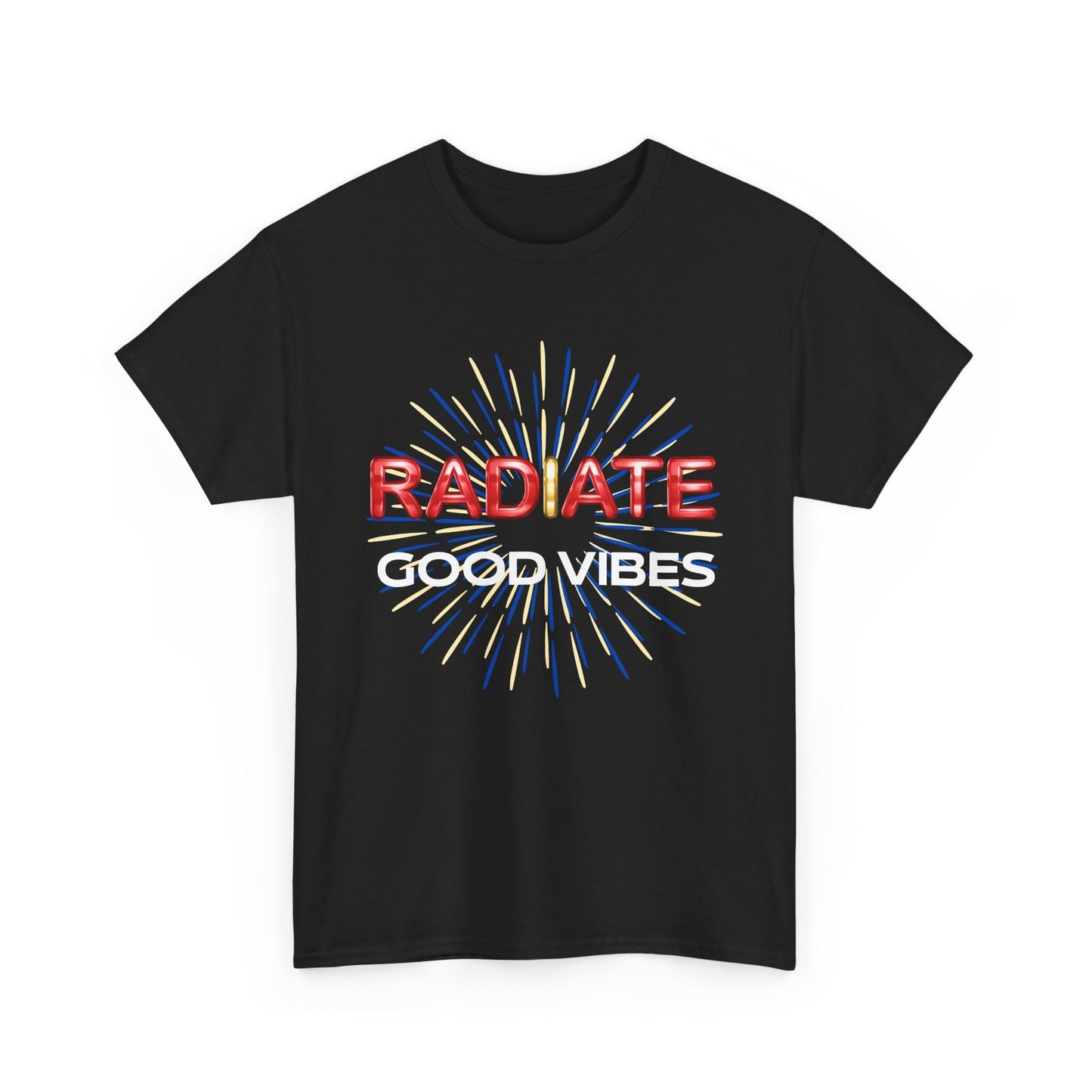 Radiate Unisex Heavy Cotton Tee - Positive Vibe Shirt, Gift for Friends, Motivational Apparel, Casual Wear, Everyday Comfort