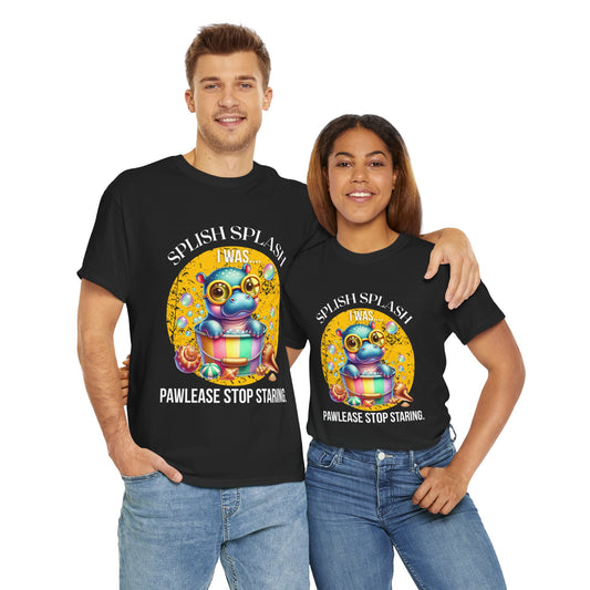 Splash Splash Frog Tee, Cute Animal Shirt, Fun Graphic T-Shirt, Summer Vibes Apparel, Gifts for Animal Lovers, Unisex Cotton Tee
