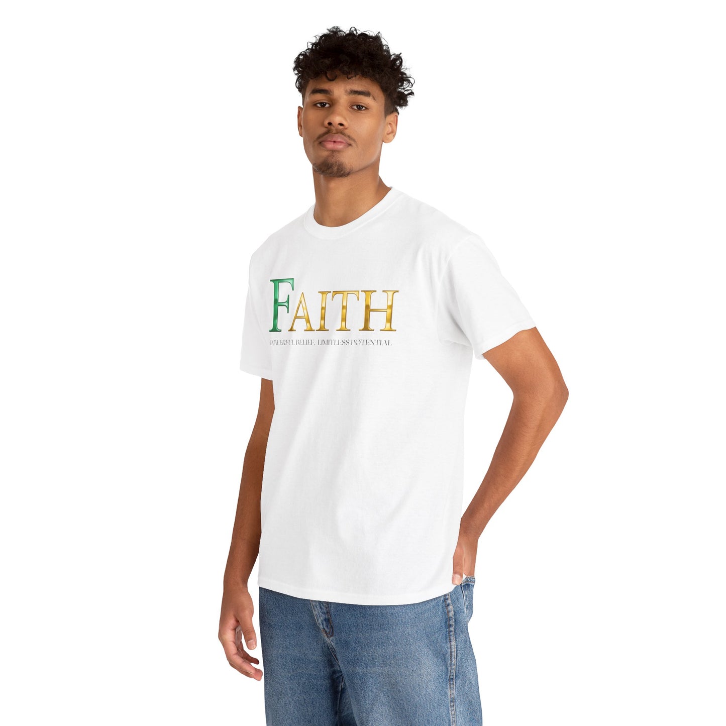 Faith Unisex Heavy Cotton Tee - Inspirational Shirt, Everyday Wear, Faith-Based Gift, Motivational Apparel, Casual Style